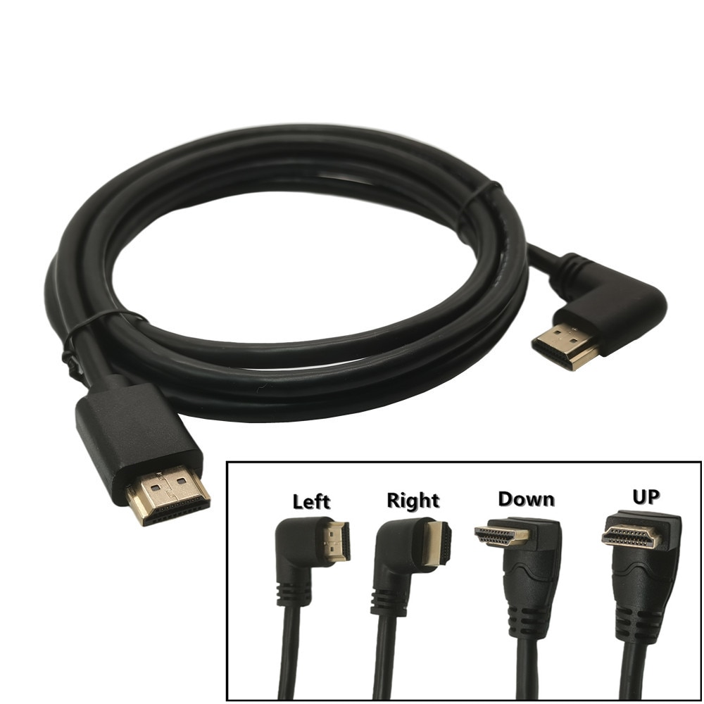 4K*2K 60HZ 2.0 HDTV w dół i w górę oraz w lewo i w prawo pod kątem 90 stopni Męski przedłużacz HD Kabel kątowy HD 2.0