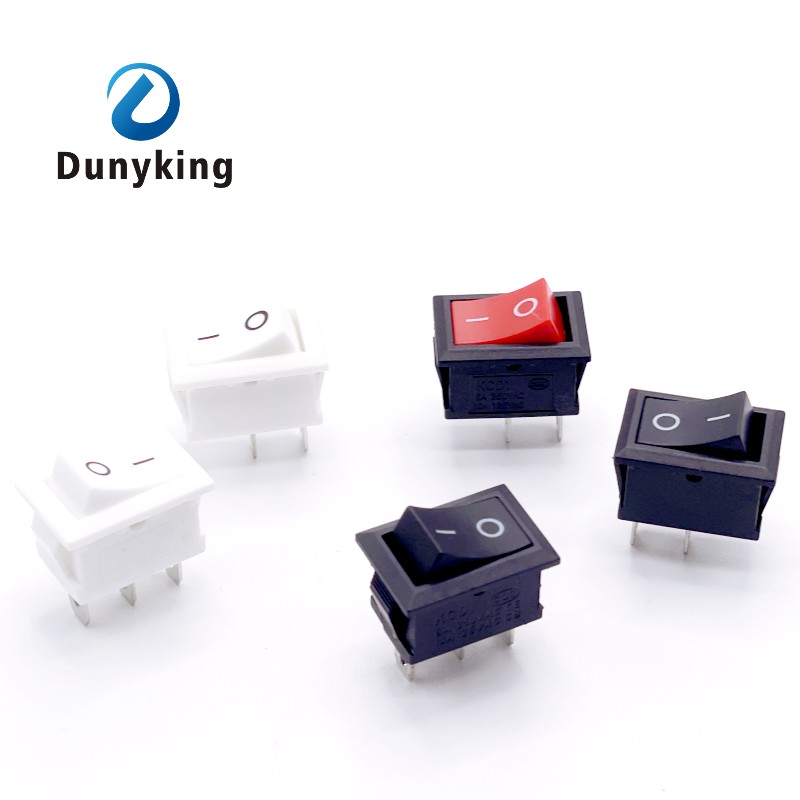 2/5/10 Uds Mini interruptor basculante KCD1, ON/OFF, equipo eléctrico, 2 pines, 2 posiciones, 15*21mm, 6A 250VAC/10A 125VAC, sin LED