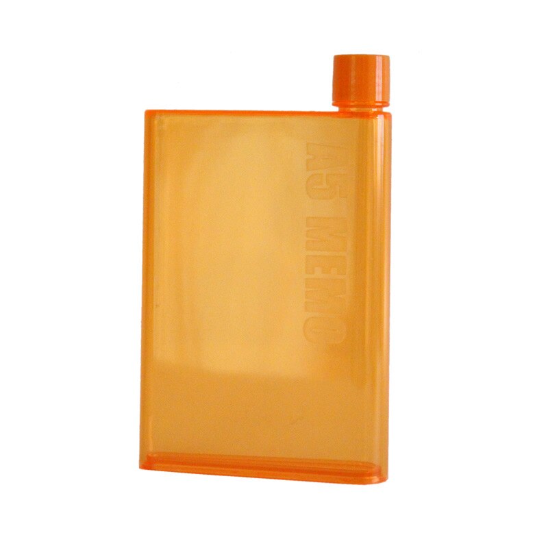 Bpa fri plast vandflaske gennemsigtig lækagesikker bærbar til udendørs rejseskoledragt til taske 420ml vandkolbe: Orange