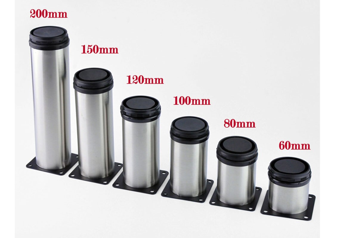 Stainless Steel Furniture Height Metal Adjustable Legs Feet Cabinet Table Sofa Bed Chair Legs Furniture Support Hardware thicken