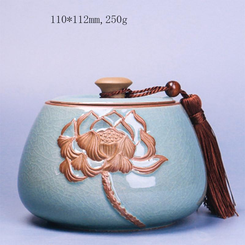 Chinese stijl keramiek theebussen theedoos pot opberghouder chinese kungfu bus theeservies accessoires thuiskantoor theeservies: 1