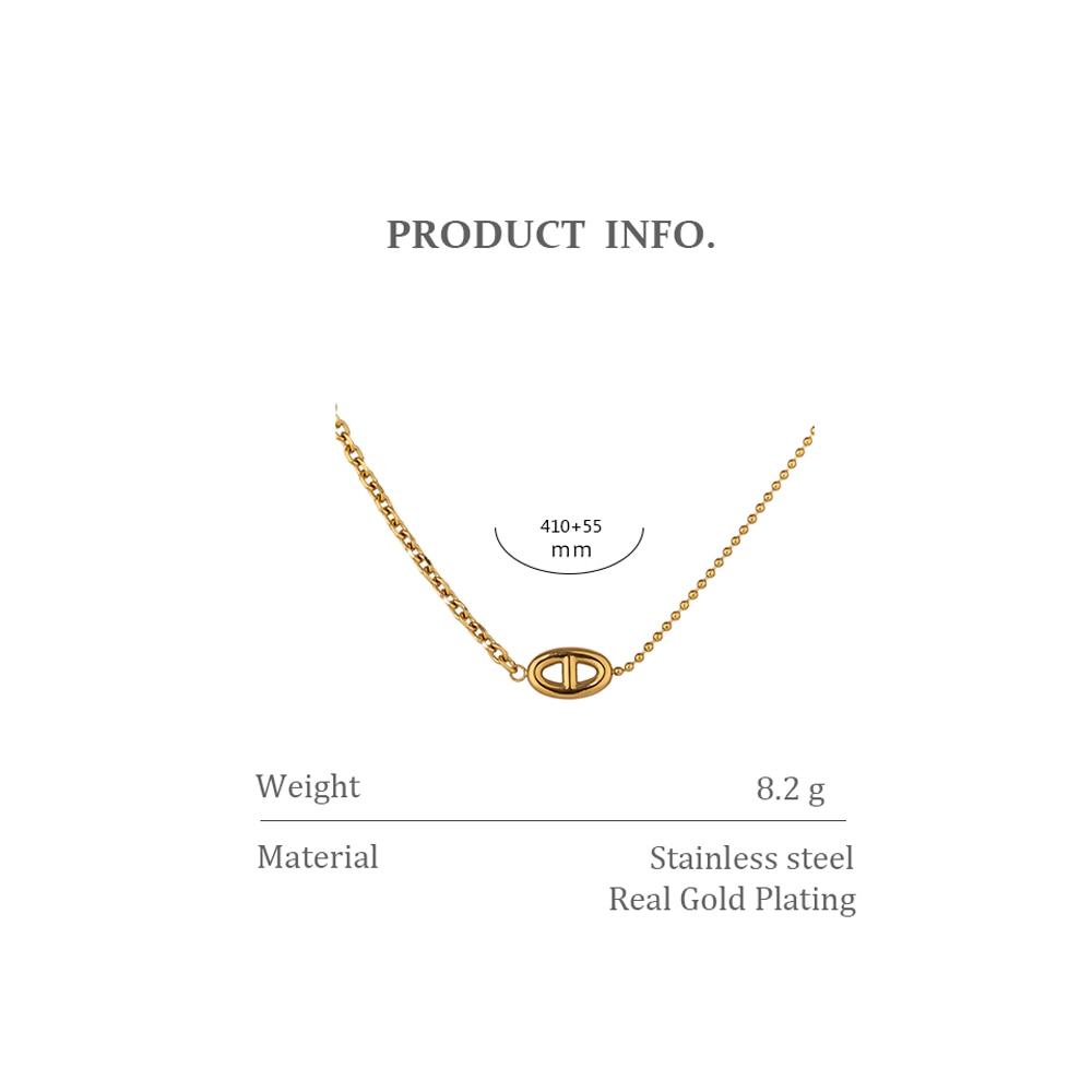 Yhpup nouvelle en acier inoxydable chaîne collier pour femmes minimaliste géométrique collier court/ras-du-cou bijoux бижутерия на женщин