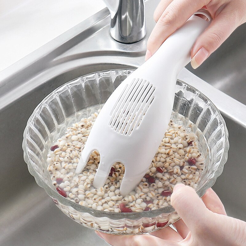 1pcs Washing Spoon Rice Washing Scoop Washing Rice Sieve Household Sink Food Drain Rack Kitchen Accessories