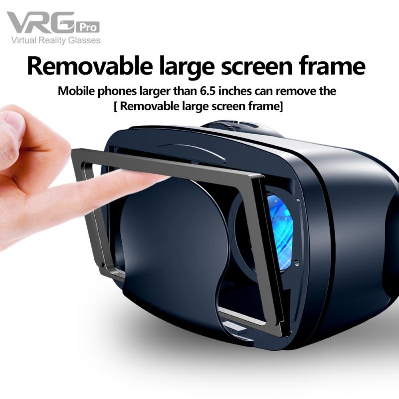 För iphone huawei samsung vrg pro 3d vr glasögon virtuell verklighet visuell moblie -spel i helskärm för 5to 7 -tums smartphone -enheter