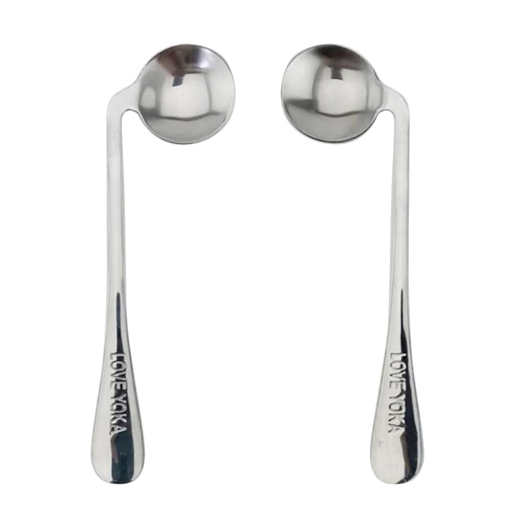 2 Stuks Lichtgewicht Links/Rechts Haaks Lepel Voor Ouderen Handicap Onafhankelijke Eten