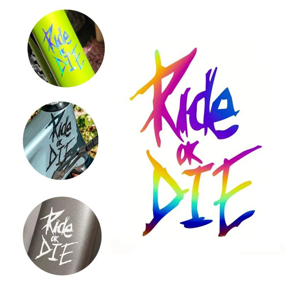 Autocollant réfléchissant pour vélo Ride Or Die, 1 pièce, autocollants pour cadre de moto, Tube supérieur, accessoires décoratifs pour vélo