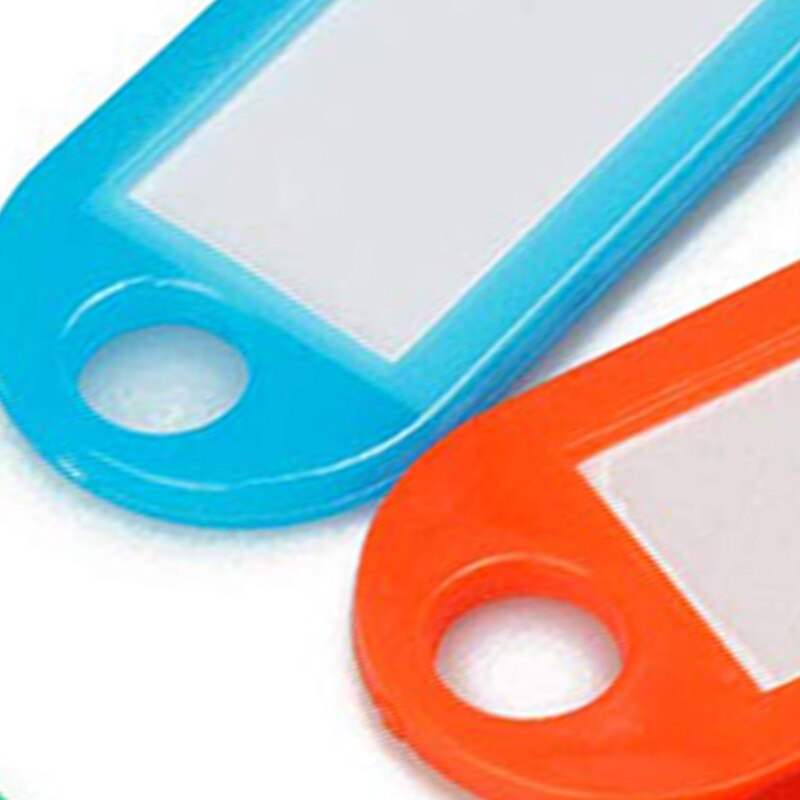 Aay-Plastic Key Tags Met Split Ring Label Venster, Key Id Tags Voor Naam Tag, sleutelhanger Tag, Bagage Tags Diverse Kleuren, 200 Pc
