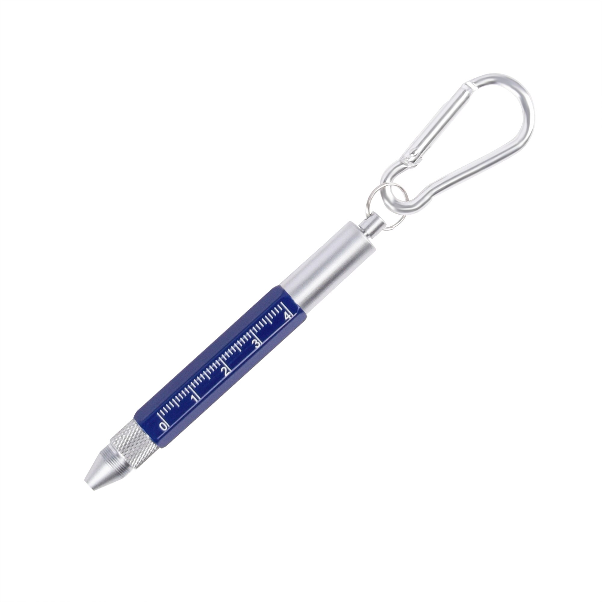 7 in1 Multifunktions Handheld Schraubendreher Werkzeug Kugelschreiber Messen Technische Herrscher Schraubendreher Touchscreen Stift Wasserwaage: 6 in 1 B-Blau