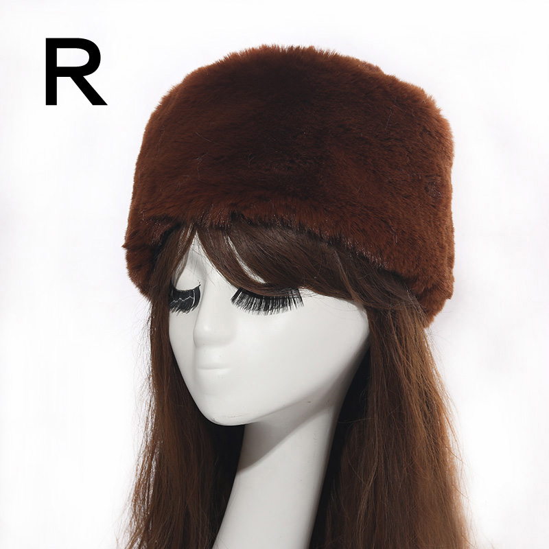 Vrouwen Hoeden Lady Russische Dikke Pluizige Imitatie Vossenbont Hoed Hoofdband Winter Earwarmer Ski Hoed Vrouwelijke Hoeden Voor Herfst Winter: R