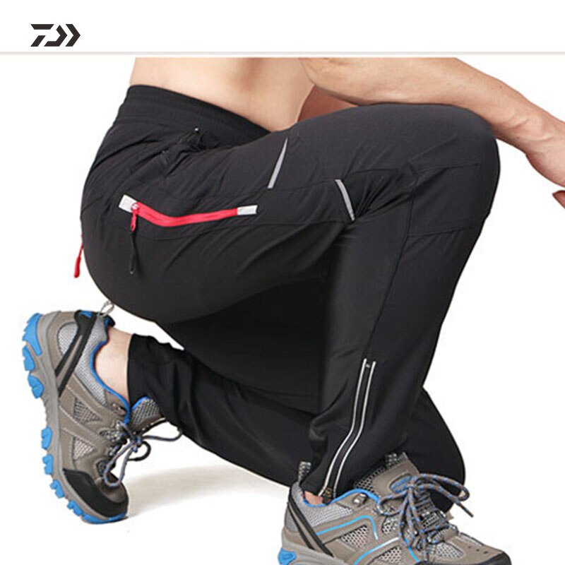 Daiwa Fishing Clothing Summer Quick Dry Pants Men Reflective Elastic Mens Trousers Outdoor Clothes Breathable Fishing Pants