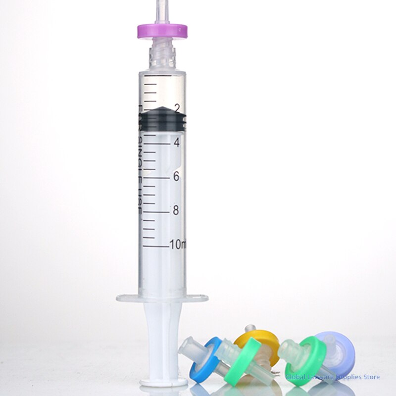 100 teile/los Labor 13mm 25mm material Nylon / PES / PTFE/MCE/Faser glas Millipore Membran spritze filter 0.22/0,45 um porengröße