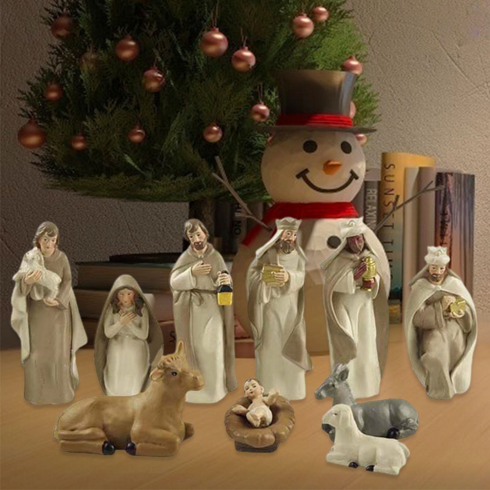 Christus Geboorte Van Jezus Ornament Kerststal Ambachten Hars Kerst Kribbe Decoratie Katholieke Miniaturen Beeldjes