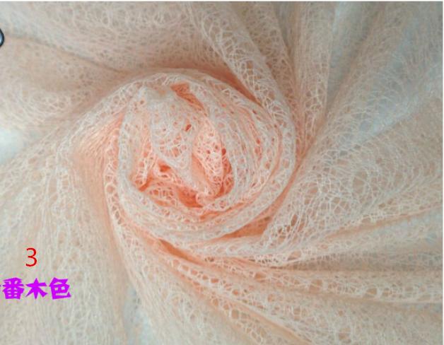 160*50 cm Mesh Gaas Kaasdoek Wraps met Matchende Bloem Hoofdband Volledige Set Voor Pasgeboren Fotografie: 03
