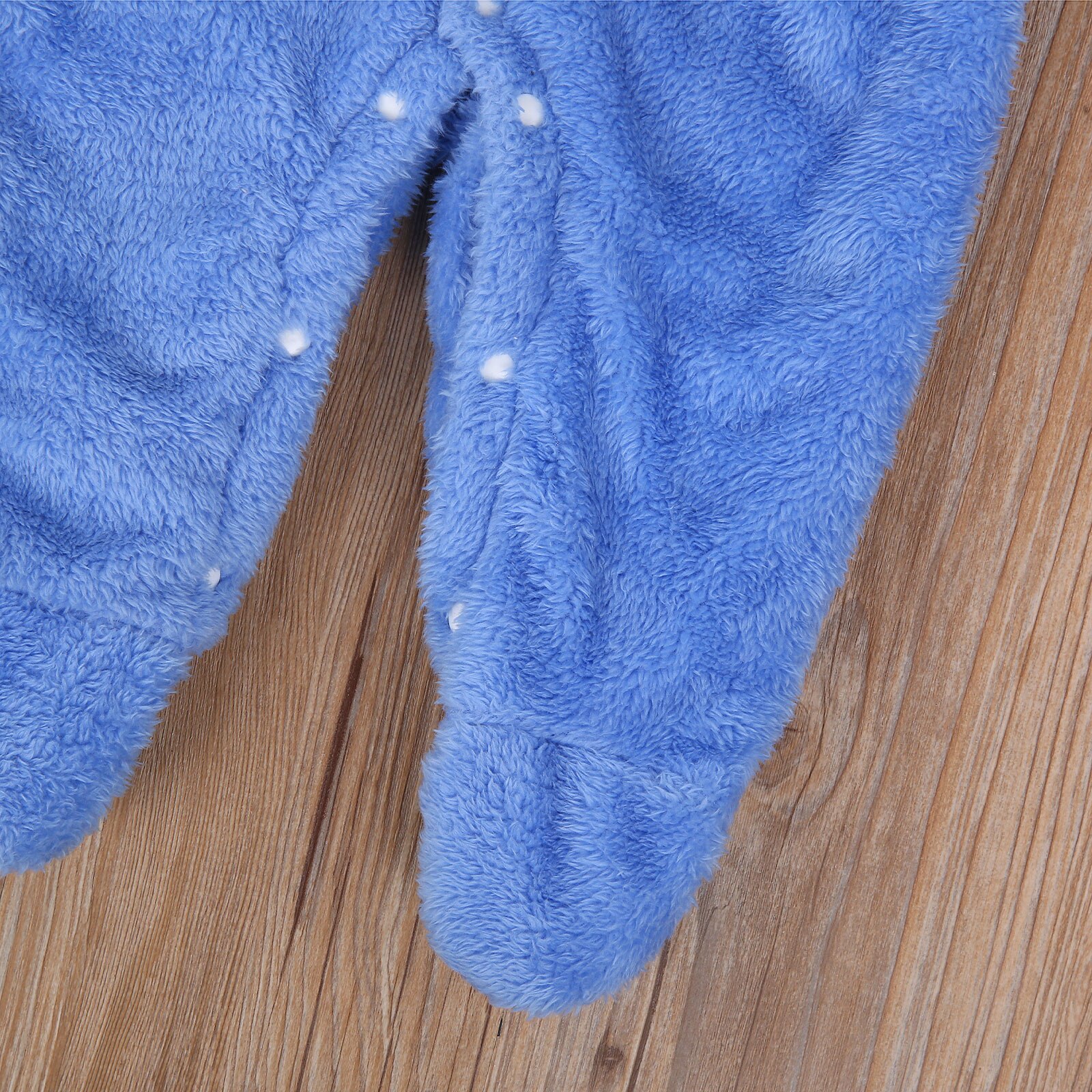 Kleinkind Baby Mädchen Jungen Footies Neugeborenen Langarm Solide einreiher Mit Kapuze Plüsch Strampler 0-12M Overall