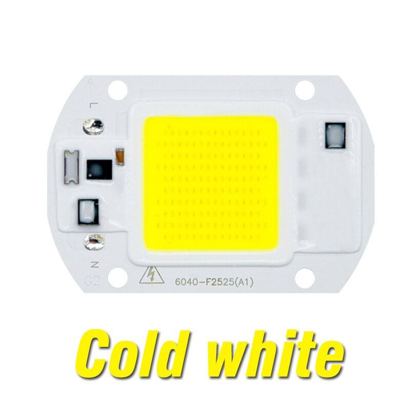 Led grow cob chip fyto lampa fullt spektrum  ac220v 110v 10w 20w 30w 50w för inomhusplantor plantor växa och blomma tillväxt fitolamp: Kall vit / 20w / 110v