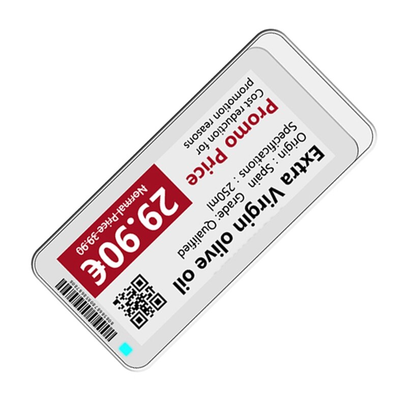 2.9 Inch Eink Scherm Prijskaartje Prijs Display Plank Label Bluetooth Controle Unified Product Informatie Waterdicht
