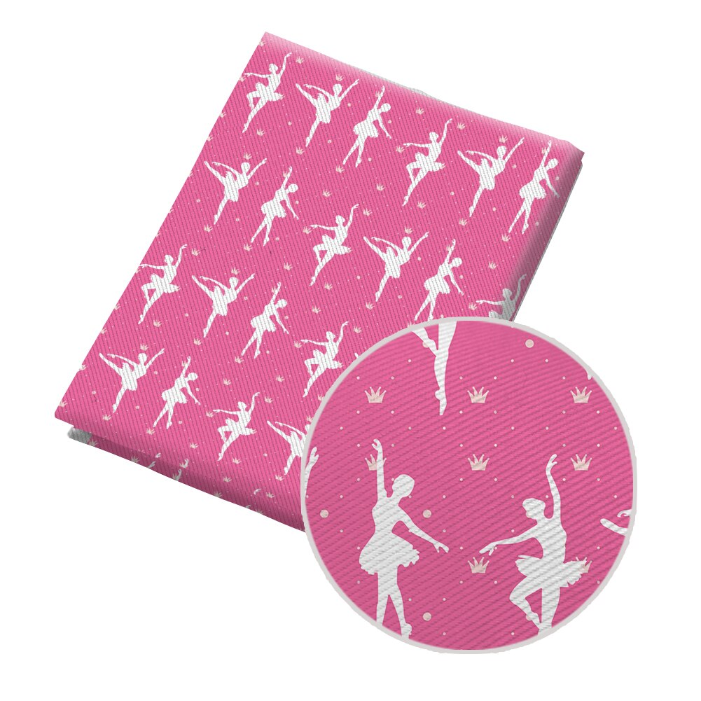 Tissu Kawaii en coton Polyester pour fille, rideau de vêtements pour enfants, housse de coussin, dessin animé, danse de Ballet, bricolage, 50x145CM: PL2540