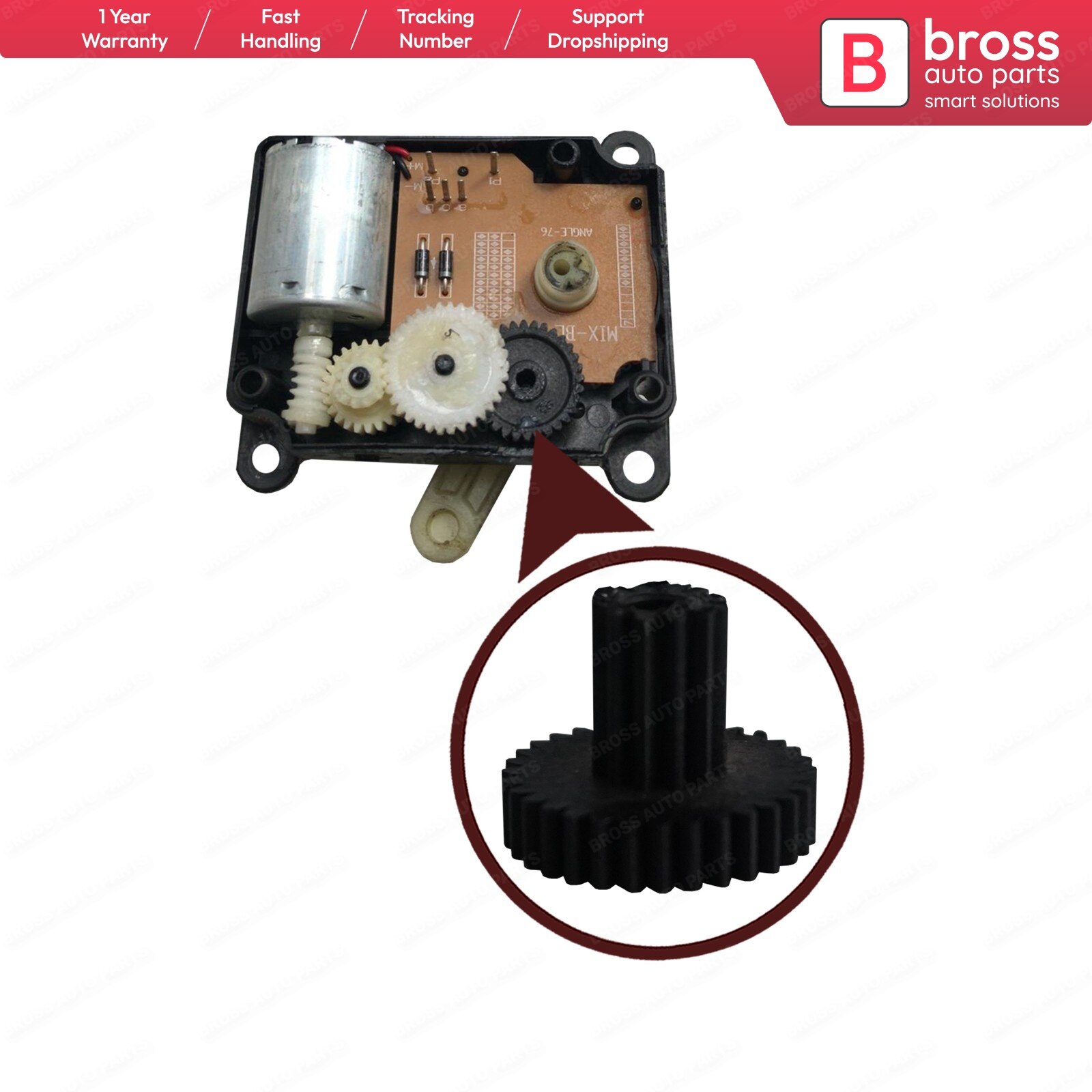 Piezas de automóvil Bross, actuador de modo de Control de calentador, engranaje de Motor de aire acondicionado 972223 E001, 972223 E060 para Kia Sorento, desde Turquía