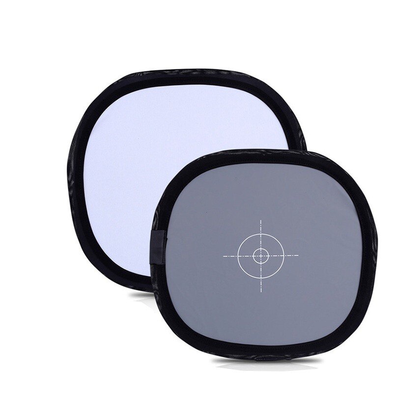 12'' Inch 30CM 18% Foldable Grey Card Reflector White Balance Double Face Focusing Board With Carry Bag