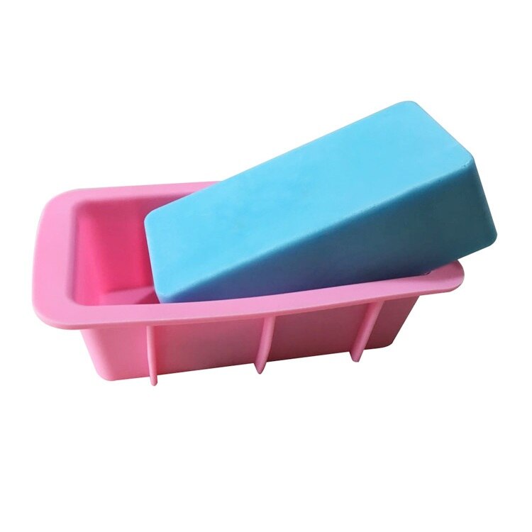 Rechthoekige siliconen bakvorm, siliconen zeepvorm, cakevorm, handgemaakte zeepvorm, broodvorm, zeepvorm, bakvorm