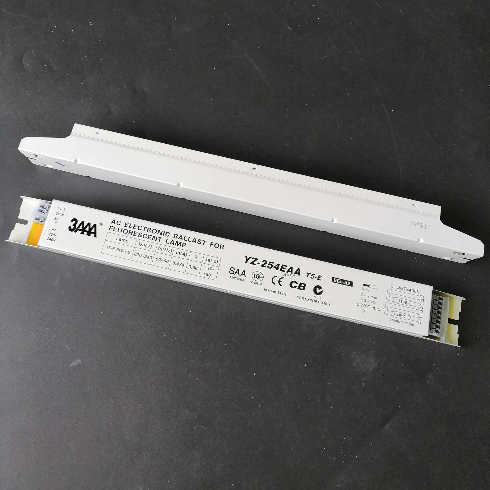 3 aaa yz -254 eaa  t5-e 220-240v 2 x 54w fluorescentielamp wisselstroom elektronische voorschakelapparaten voor 2 lampen
