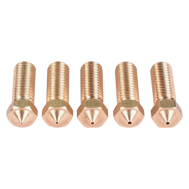 1PC Brass Volcano Nozzle M6 3D Printer Brass Extruder Nozzle 0.4/0.6/0.8/1.0/1.2mm For 1.75/3mm Filament For 3D Printer Parts