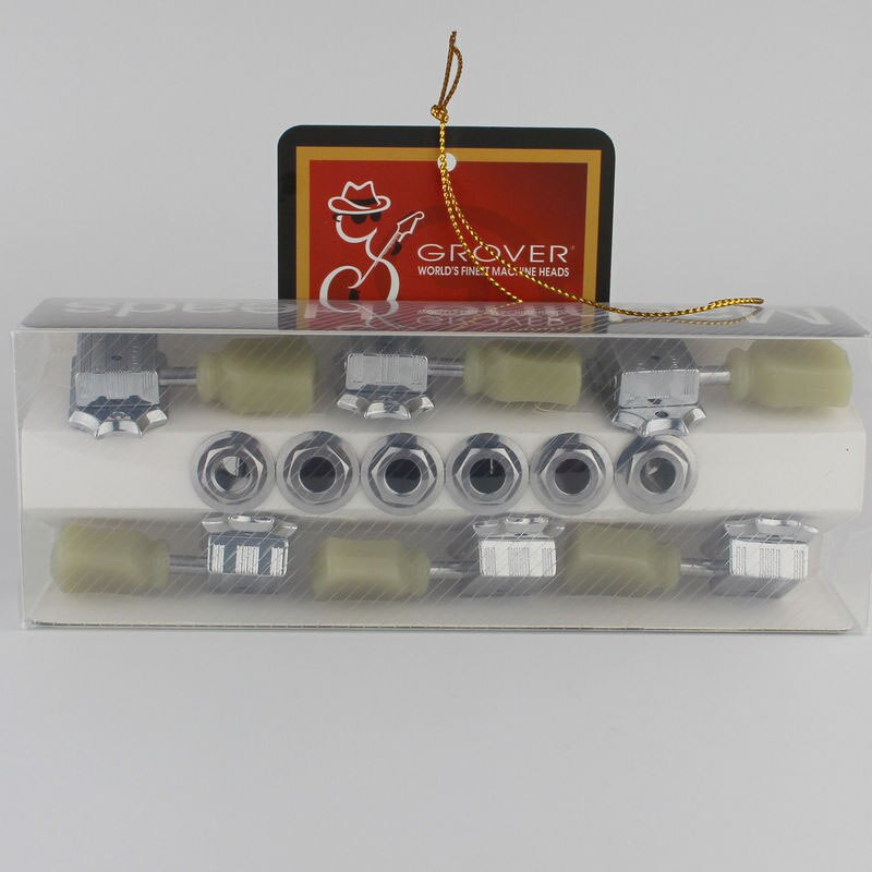 Grover 135c keystone vintage style gitaarmechaniek stemmechanieken voor lespaul gitaar, chroom, gemaakt in taiwan