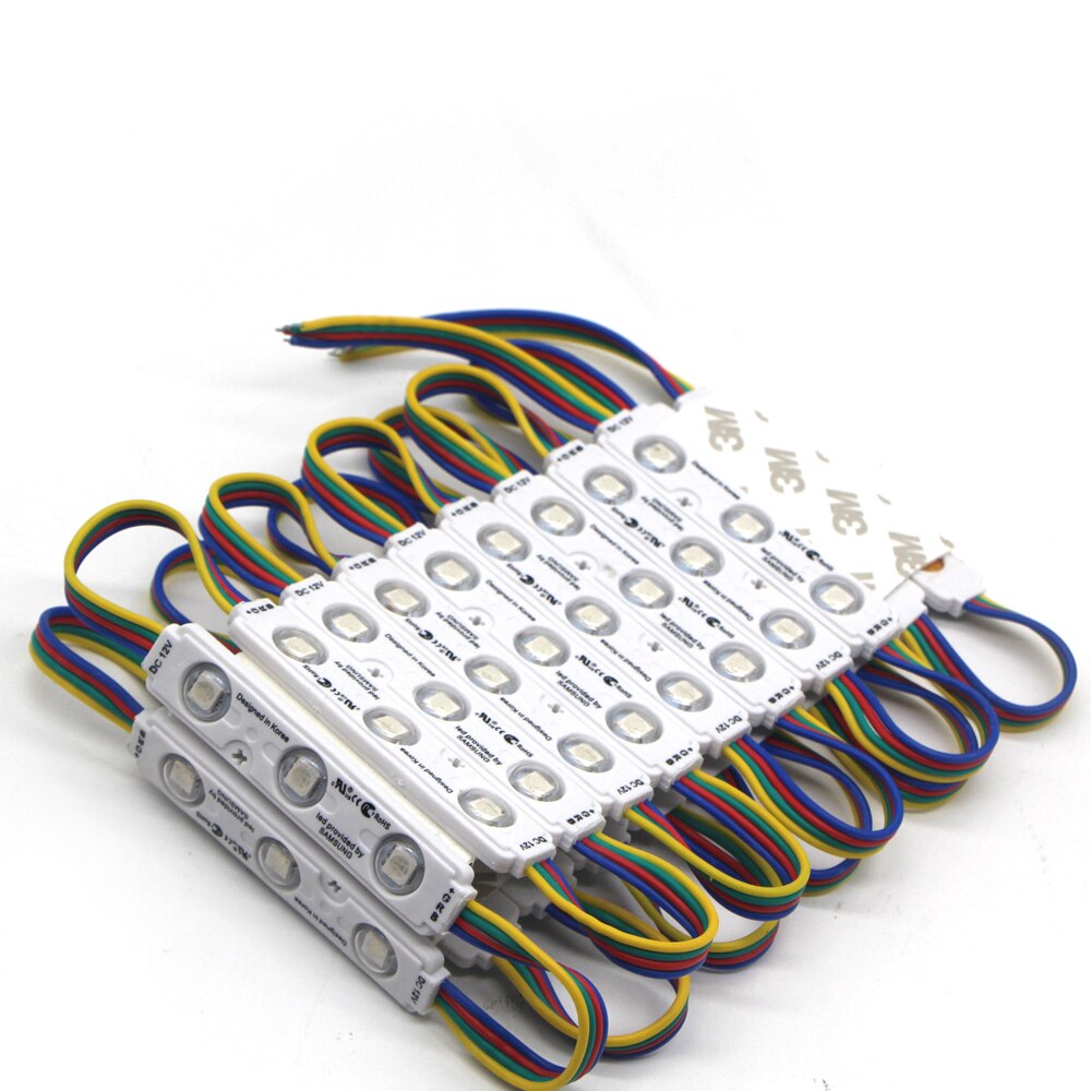 12V 5050 Smd Rgb Led Modules Licht Samsung Chip Rgb Led Strip 5050 IP65 Waterdicht Voor Reclame Brief Teken backlight 20Pcs