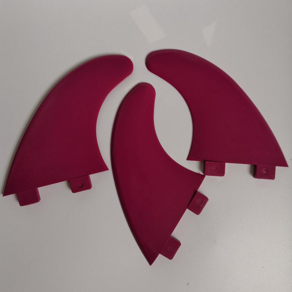 Kleurrijke Plastic Fcs Surf Fin Zonder Logo: Bourgondië