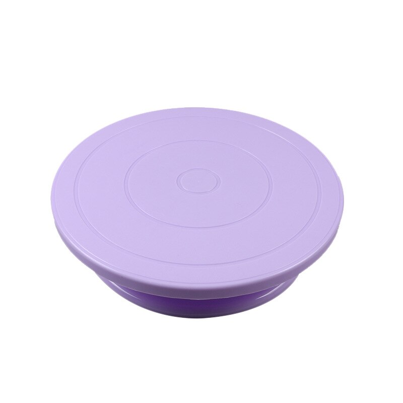 11 Inch Roterende Taart Draaitafel met 1 Icing Spatel en Icing Soepeler, Taart Decoreren Leveringen Dessert Decorateurs: Purple