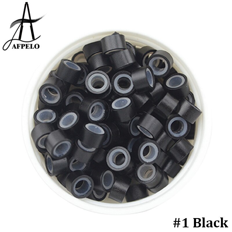 Micro Ring Silicone Rings/Links/Beads For Hair Extensions Microrings/Microlink With Silicone 5.0*3.0*3.0 4.5*2.5*3.0mm