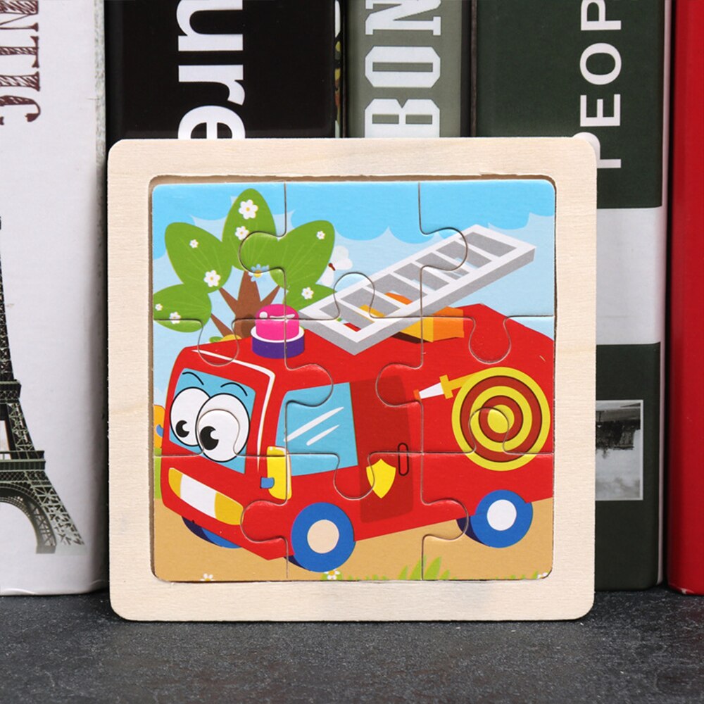 Inteligencja zabawka dla dzieci drewniana układanka 3D Tangram dla bajkowe zwierzątka dla dzieci/Puzzle ruchu zabawki edukacyjne: 16