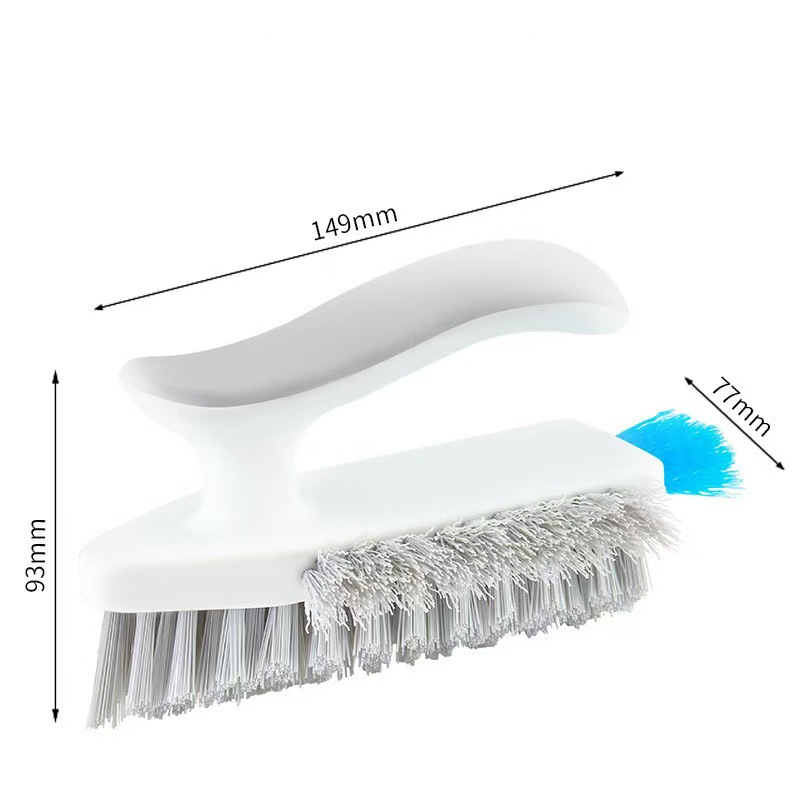 Household Cleaning Brush Kitchen Gadgets Tiles Window Trough 4in 1 V-shaped Brush for Kitchen Home Supplies Tools Bathroom: WHITE