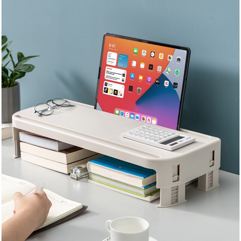 Computer Display Increased Rack Desk Shelves Bracket Office Desk Rack Telescopic Storage Bracket Flat Bracket Office Accessories
