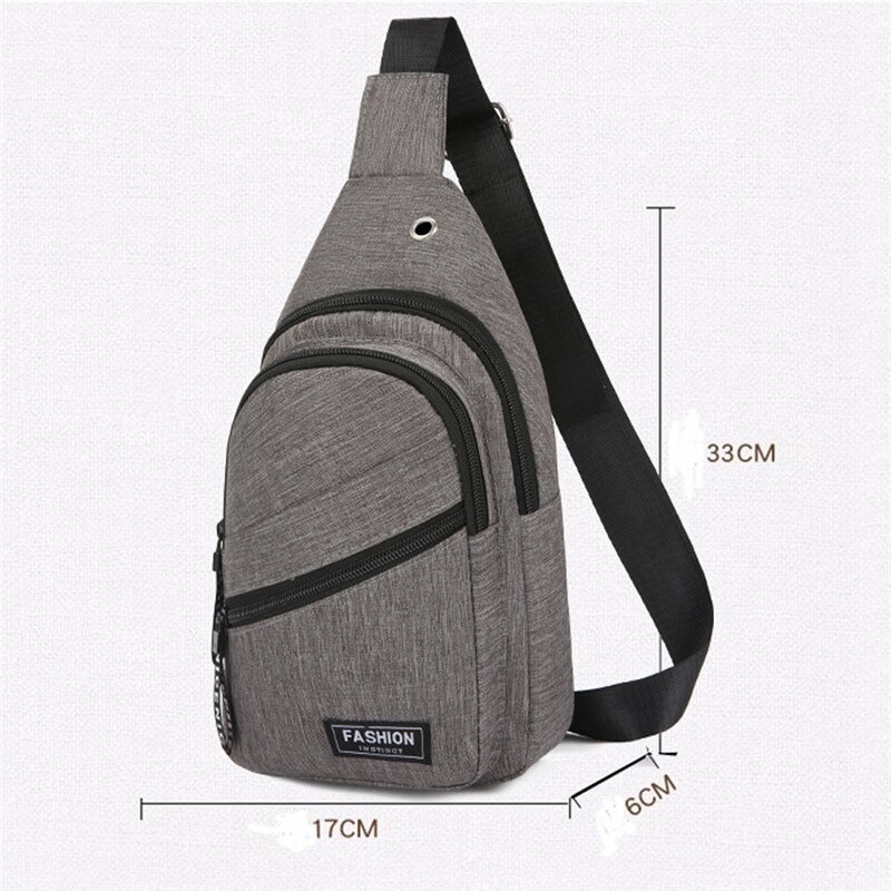 Men's Shoulder Bag Sling Chest Pack Canvas USB Charging Sports Crossbody Handbags For Men Chest Bags Belt Waist Packs