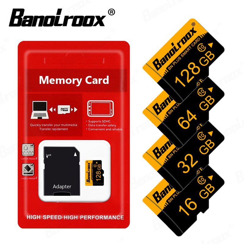 Banolroox class10 Mikro sd karte neue speicher karte 8gb 16gb 32gb 64gb 128gb TARJETA microsd 32gb c10 Mini TF karte mit Freies Adapter