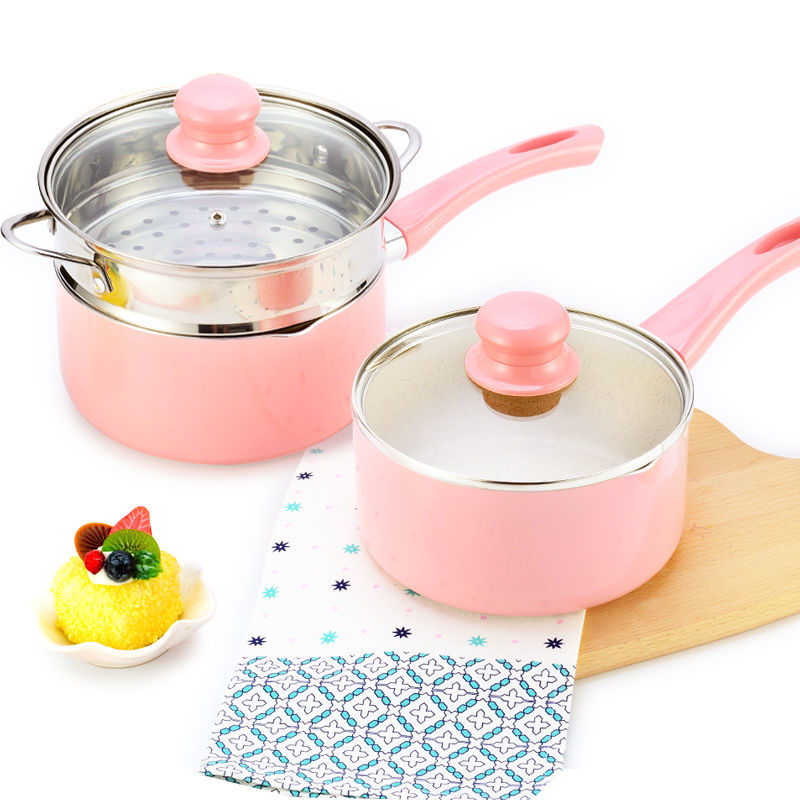 Melk Pot Non-stick Pot Kleine Pot Baby Voedingssupplement Pot Gebakken Ei Noedels Pot Baby Mini Gas Fornuis dual-Gebruik Kookpot Keuk