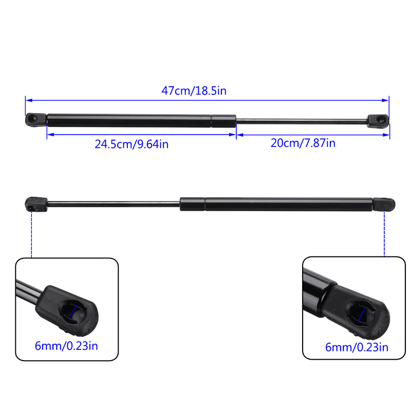 Hold Hood Strut 470mm Engine Metal 1pair Front Lifters Supports Spring Shock Absorber