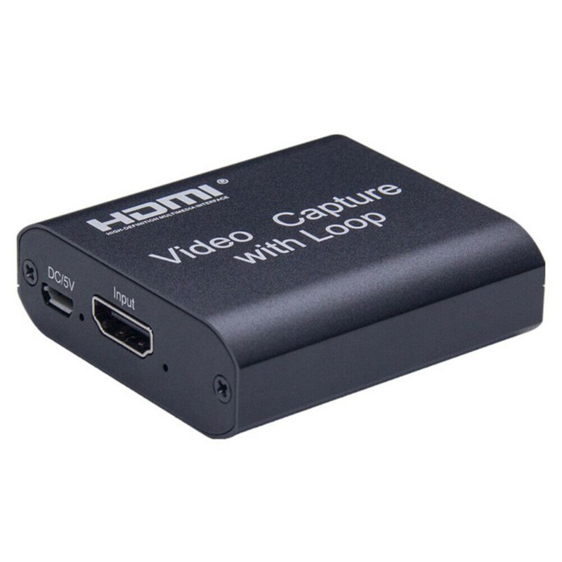 HDMI Video Capture Card Screen Recorder USB2.0 1080P High Definition Game Capture Streamer Device with Loop