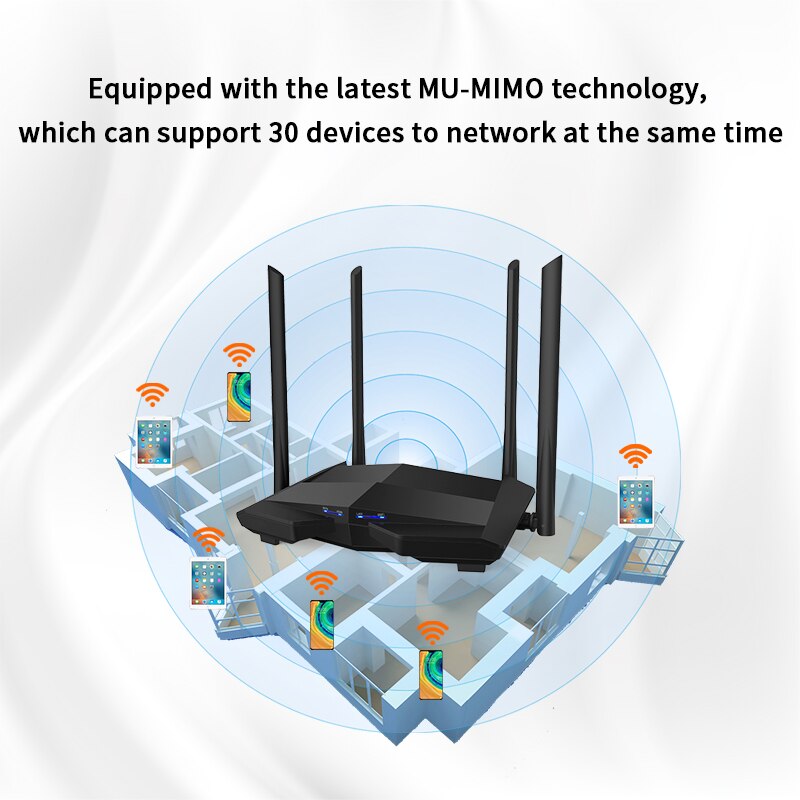 Glc10 ac1200 sem fio wifi roteador 2.4ghz/5.0ghz dupla faixa casa cobertura gigabit wifi repetidor fácil configuração com multilingue