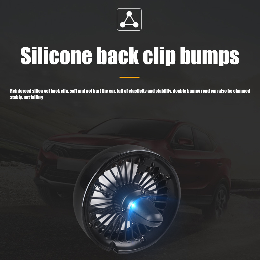 Auto Air Cooling Head Fans USB Auto Air Vent Fan 3-Speed 7-Blade Koelventilator voor 12V 24V Auto Auto SUV Voertuig