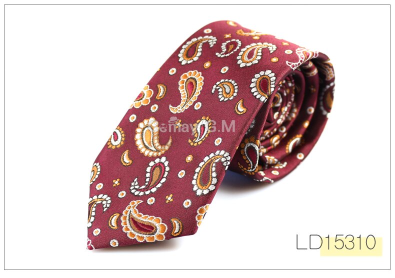 Modne męskie krawaty wąskie krawaty 6cm klasyczny wzór paisley krawat dla mężczyzn formalne formalne na wesele garnitur krawat żakardowe tkane krawaty: LD15310
