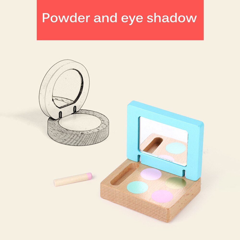 Girl Wooden Makeup Tool Set Simulation Makeup Game Fun Makeup Toy Set Interactive Game Set Girl Meaningful Birthday Toy