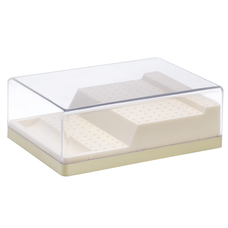 Caja de fresas dentales de 168 agujeros, soporte de bloque esterilizador de fresas dentales de plástico, caja de desinfección de Autoclave, suministros de odontología