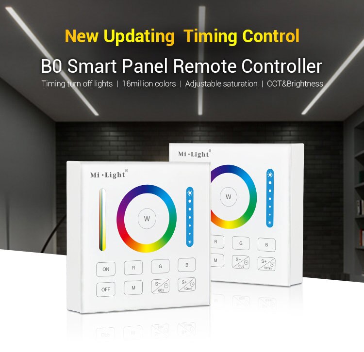 Miboxer smart touch panel dæmpbar dæmpning/ct/rgb/rgbw/rgb+cct led strip lys controller 2.4g trådløs fjernbetjening  p1/p2/p3/t1/t2/t3: B0