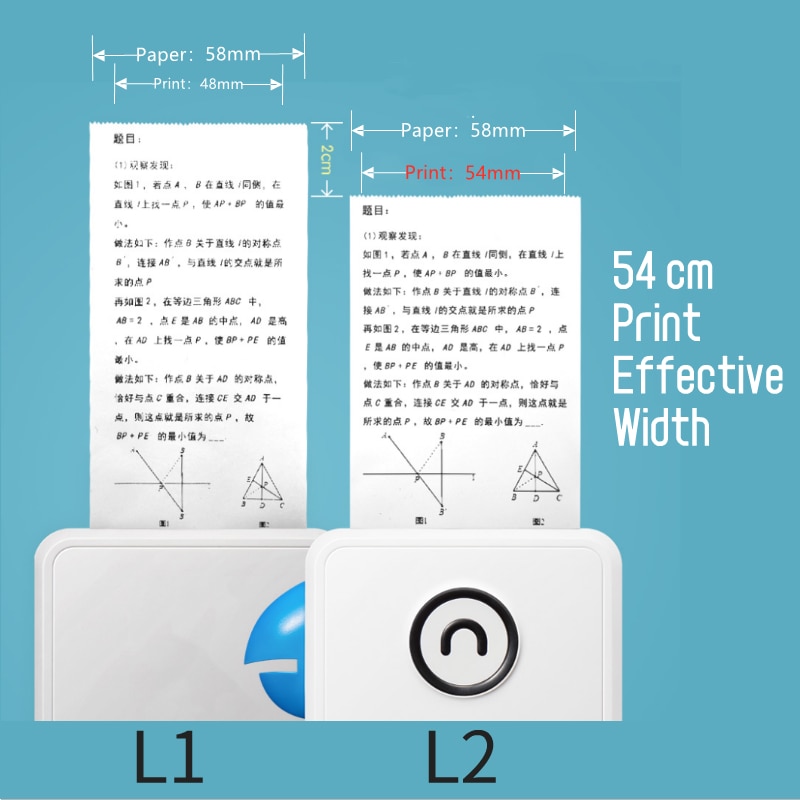 Poooli L1 L2 Pocket Thermal Printer Mini 203DPI 303DPI Bluetooth Phone Printer for Receipt Photos Label Sticker With Free APP