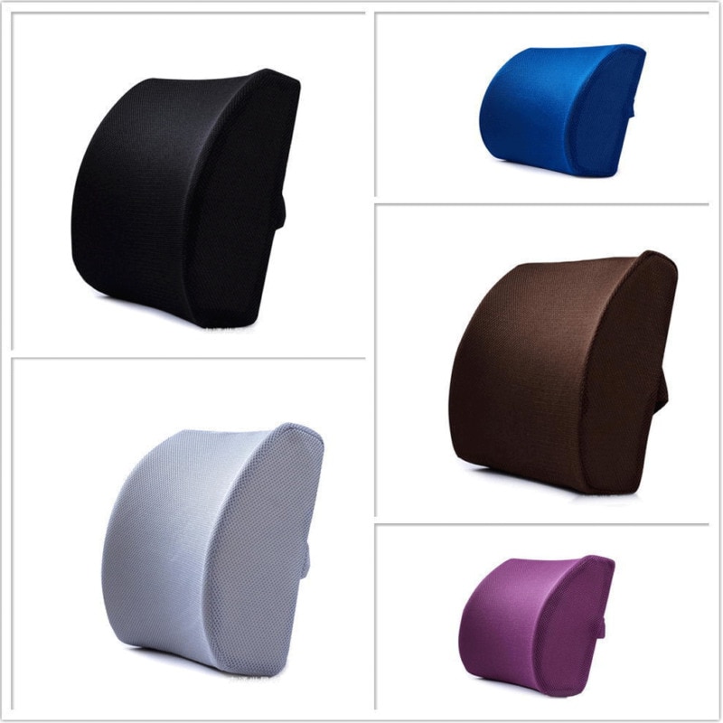Newest Memory Foam Lumbar Back Support Cushion Waist Cushion Office Home Car Chair Seat Lumber Cushion