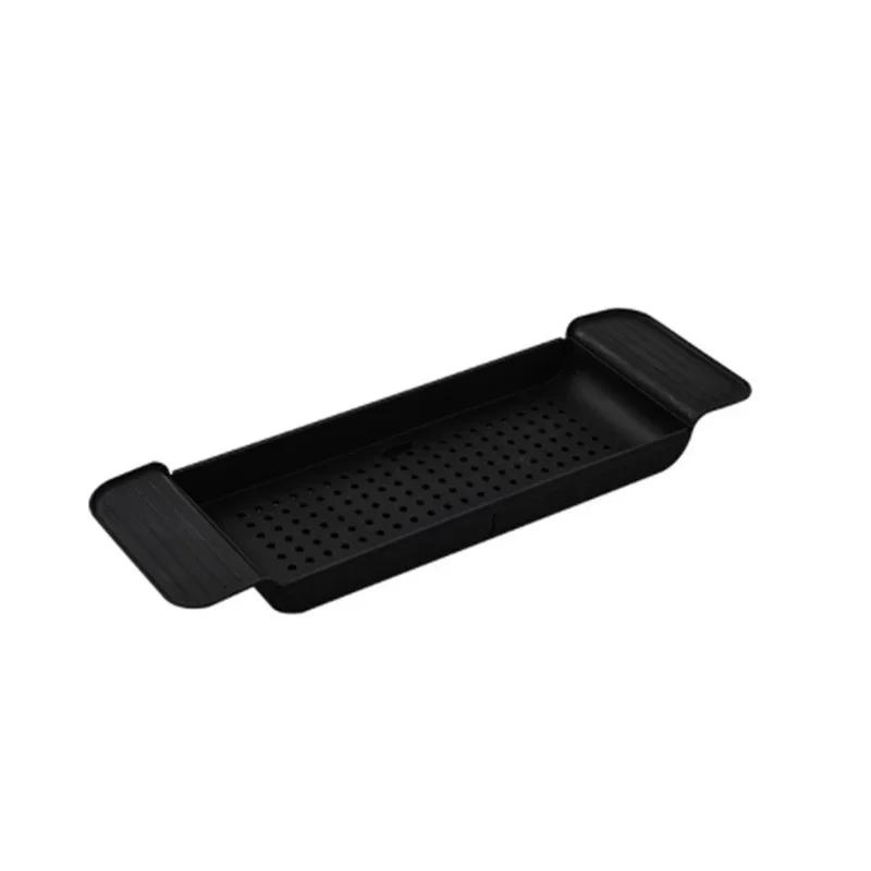 Badekar hylle uttrekkbar baderom badekar brett dusj caddy bambus badekar rack håndkle bokholder lagring organisator tilbehør: Bronse