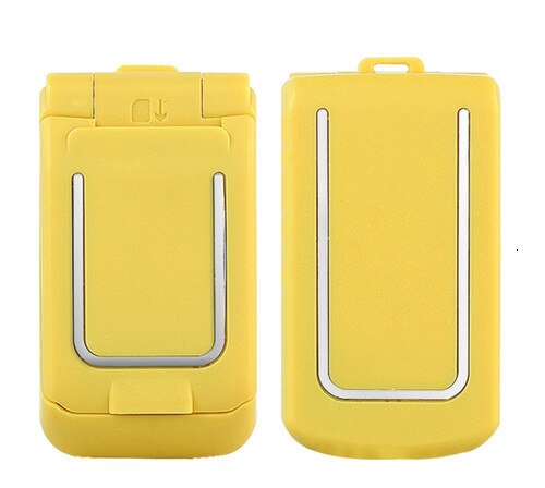 Clamshell Kleine Mini Flip Mobiele Telefoon Bluetooth Dialer Drukknop Gsm Goedkope Magic Voice Enkele Sim Unlock Mobiel: Yellow