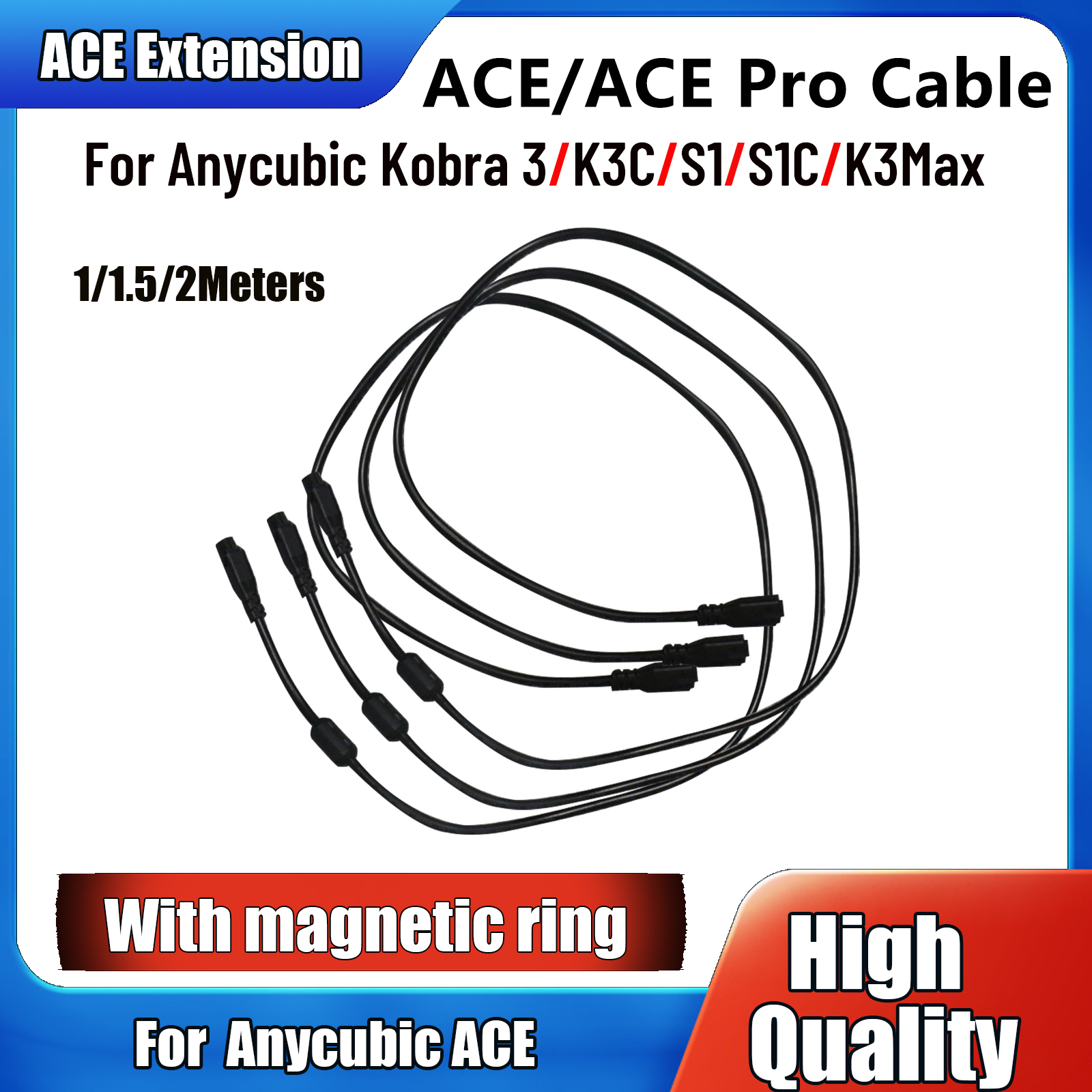 For Anycubic kobra S1C extension cable ACE 4-pin Extension Cable For Anycubic ACE Pro 8 Colors For Kobra3/Max/S1C 3D printer